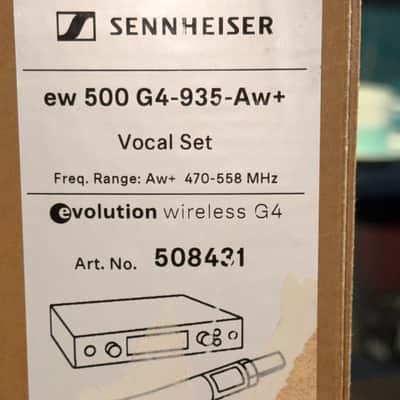 Sennheiser EW 500 G4-935 Handheld Wireless Microphone System with MMD 935 Capsule (AW+-Band: 470-558 MHz) 2010s - Black image 22