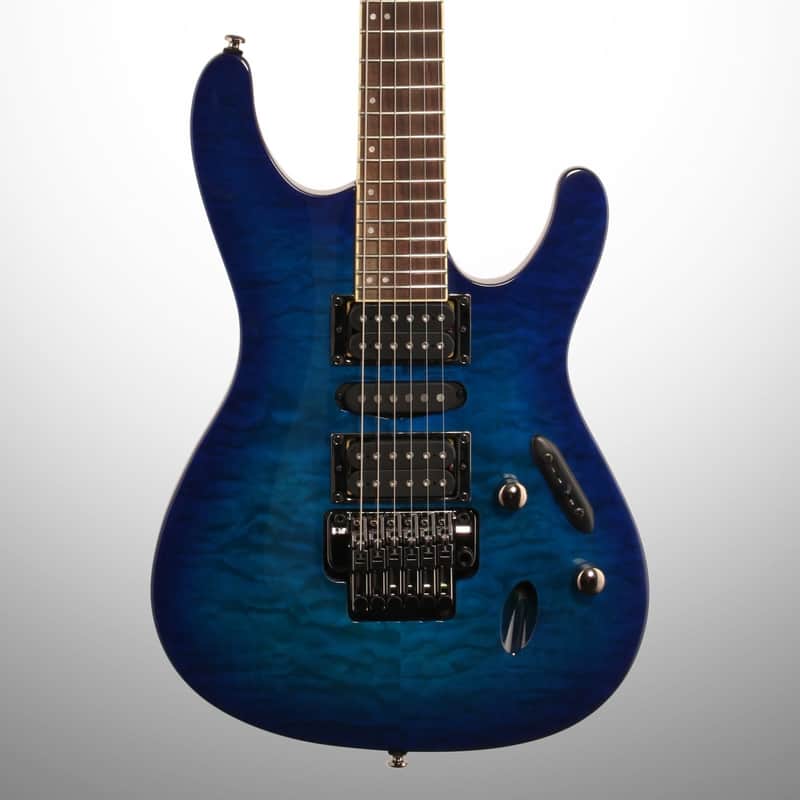 Ibanez S670QM Electric Guitar, Sapphire Blue image 1