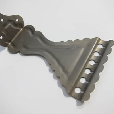Kay Flat Top Guitar Tailpiece Authentic Vintage Part Circa-1950s-1960s-Chrome image 4