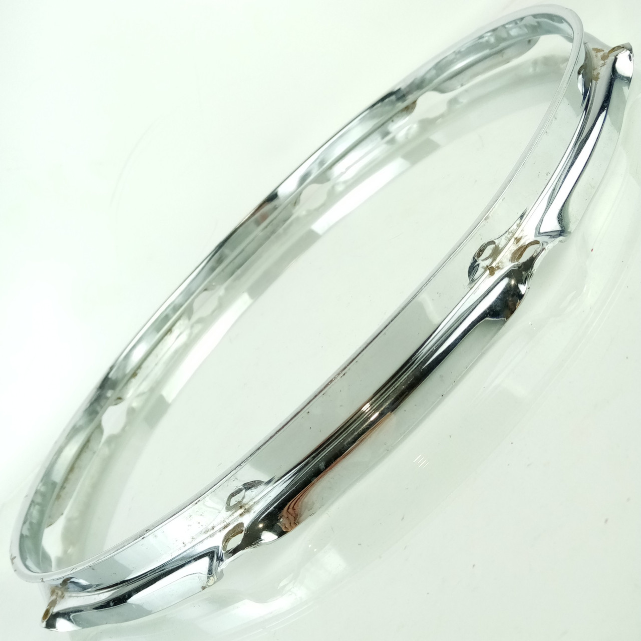 Ludwig 15"10-Lug Batter 1.6mm Marching Snare Drum Rim/Hoop Triple Flange Vintage — main photograph