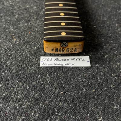 1962 Fender Duo-Sonic Guitar Neck Original Finish Excellent +orig.Ferrules(#552) image 7