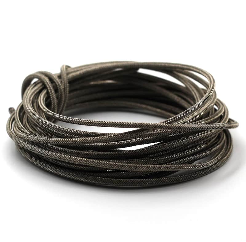 12' Braided Cloth-Covered Pre-Tinned Pushback 22 AWG Guitar Wire image 1