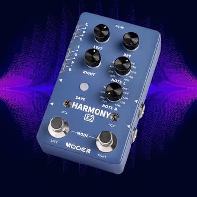 Mooer harmony x2 Dual Channel Harmony Pedal,price Guitar Effects Pedal up to 12 Pitches Each Pitch has 11 Harmony Modes Professional Stereo for Electric Guitar and Bass (Price includes the import duty for US buyer) image 2