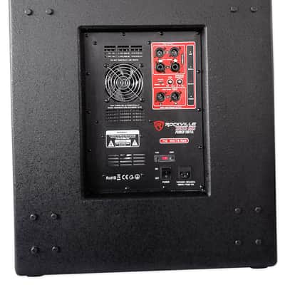 Rockville RBG18FA 18" 3000 Watt Powered Subwoofer Folded Horn PA/DJ Sub + Riser image 4