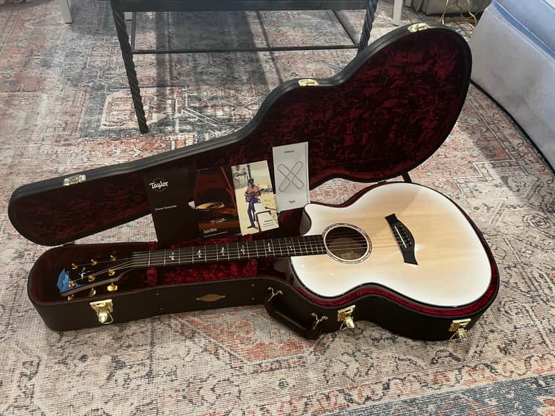Taylor 50th Anniversary 614ce LTD 2024 - Trans White Edgeburst image 1