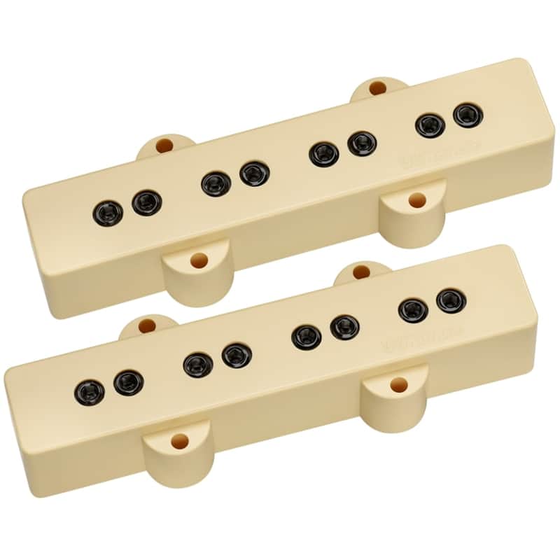 DiMarzio DP123CR Model J/Jazz Bass Neck and Bridge Pickups Set - CREAM image 1