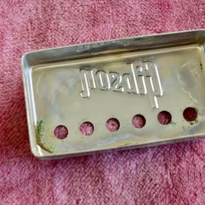 Vintage 1970's Gibson Embossed PAF Humbucking Bridge Pickup Cover 1972 1973 ES-335 image 4