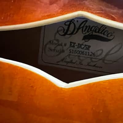 D'Angelico Excel EX-DC Semi-Hollow with Stop-Bar Tailpiece Vintage Sunburst image 10