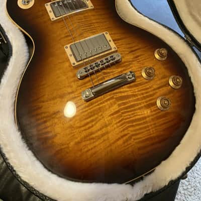 2008 Gibson Les Paul Standard Electric Guitar Std 60s Flame Top Desert Burst image 1