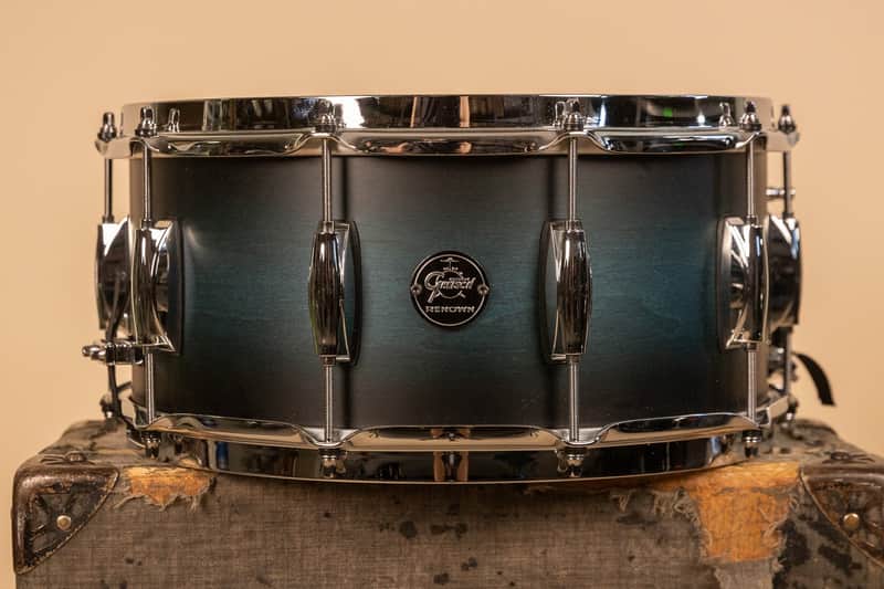 Gretsch Renown 6.5x14 Satin Antique Blue Burst Snare Drum image 1
