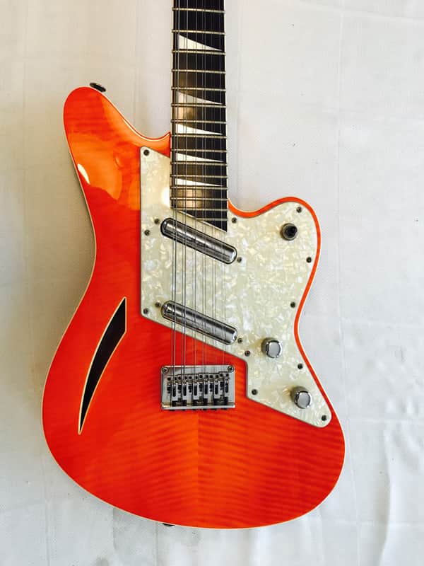 Charvel Surfcaster 12 String Thin Line 1992 Tangerine Maple Flame image 1