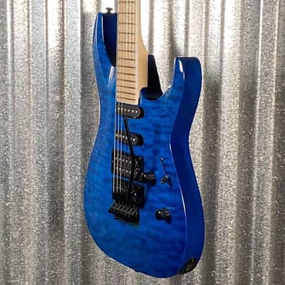 ESP LTD MH-203QM See Thru Blue Quilt Top Guitar MH203QMSTB #0345 Used image 6