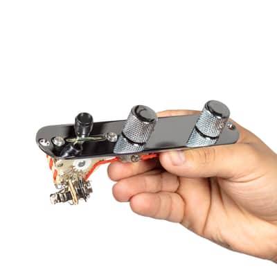 920D Custom T4W-REV-C 4-Way Control Plate for T Guitar Chrome -Reverse w/Volume Forward image 1