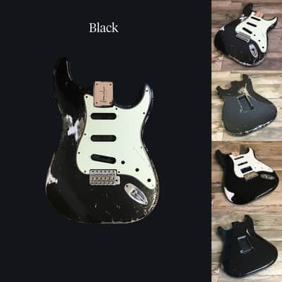 Made to Order - FRANCHIN Mercury guitar body Relic Aged 100% Nitro Lacquer (Sunburst/ Black/ White/ Blue/ Green/ Yellow/ Red/ Pink/ Burgundy/ Purple/ Gold/ Silver, etc.) Basswood Poplar Stratocaster-Strat-S-Style Made in Italy image 4