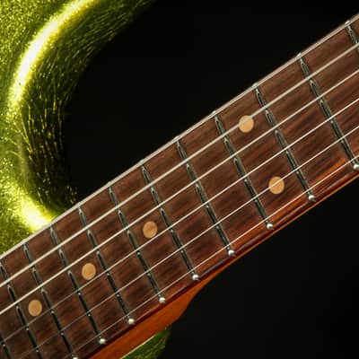 2023 - Fender Custom Shop Eddie's Guitars Exclusive Dealer Select Roasted 1963 Stratocaster Heavy Relic - Chartreuse Sparkle #XN15600 image 9