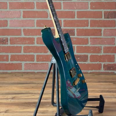 ESP USA M-II DX NT Mahogany Gold Hardware Electric Guitar - See Thru Aqua - Gold EMG 81X (Bridge) & 85X (Neck) Pickups image 9