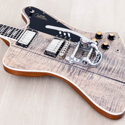 2023 Kauer Banshee Deluxe Stonewash Flame Top, Near-Mint w/ Wolfetone & Bigsby image 10