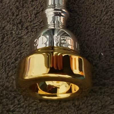 GETZEN USA 1C trumpet mouthpiece, 24K gold plated, EXCELLENT! image 2