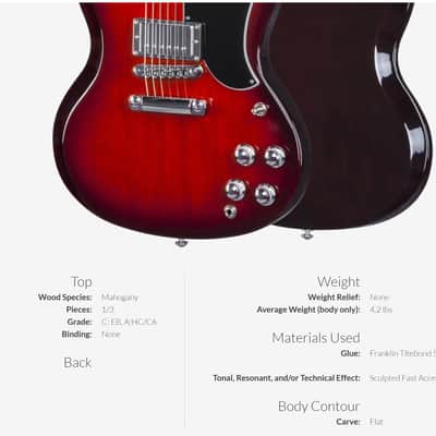 Gibson SG Standard HP 2017 w/ G-Force (RARE) - Cherry Burst image 13