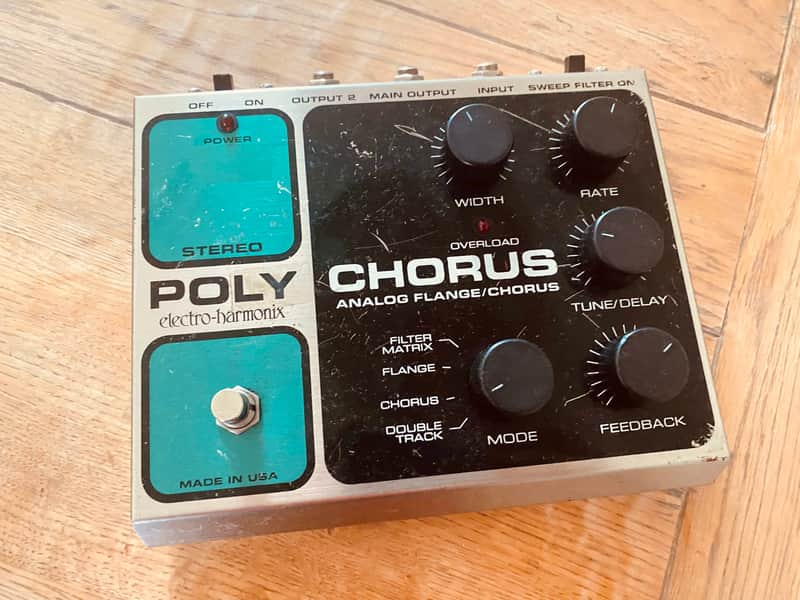 ギター Electro Harmonix POLY CHORUS Electro-Harmonix Stereo Polychorus Analog Chorus Flanger Slapback