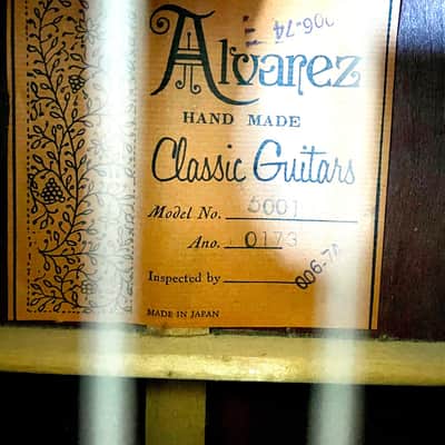 Alvarez 5001 Classical Acoustic Guitar 1970s Handmade, great condition! image 4