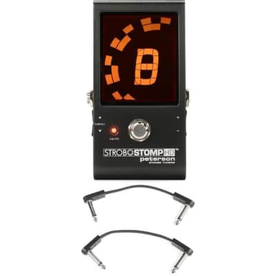 Peterson StroboStomp HD Pedal Tuner with 3 Patch Cables image 2