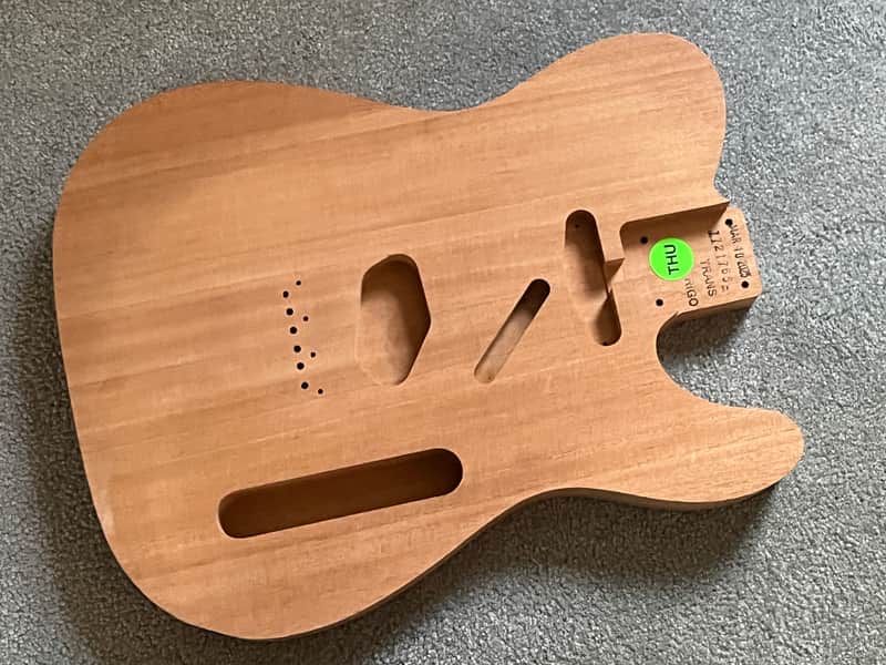 Telecaster Body Unfinished Mahogany Vintage '63 Style Telecaster Body 5lb image 1