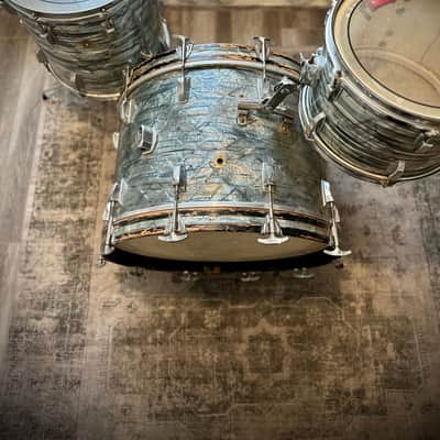 Ludwig  Vintage 60s Keystone Early 60s - Sky Blue Pearl image 2