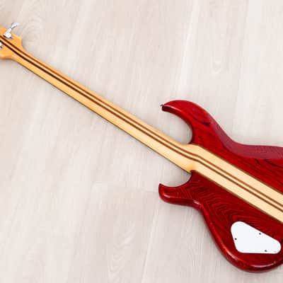 1982 Aria Pro II SB-R60 PR Vintage Neck Through Bass Padauk Red, Near-Mint, Japan Matsumoku image 13