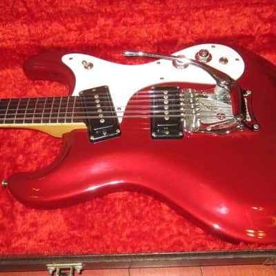 ~1965 Mosrite The Ventures 12 String Candy Apple Red image 9