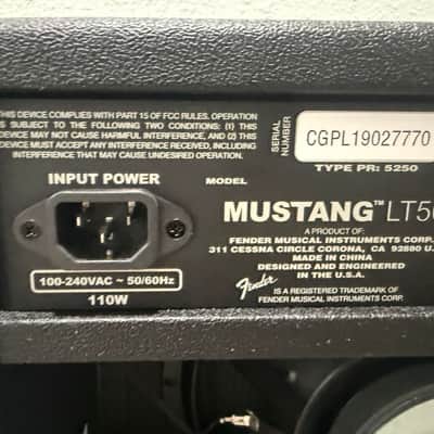 Fender Mustang LT50 50-Watt 1x12" Digital Modeling Guitar Combo 2020 - Present - Black image 4
