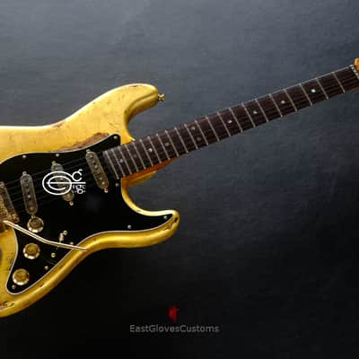 Fender American FSR Deluxe Stratocaster 24k Pure Gold Leaf ‘69 Custom Shop Abigail Ybarra pups Relic image 14