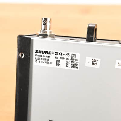Shure SLX4 Wireless Receiver - H5 Band: 518-542 MHz (NO POWER SUPPLY) CG01YDT image 9