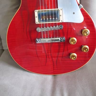 Gibson Les Paul Hot Rod 58 USA LTD 2008 Cherry Red with Translucent Ghost Flames image 4