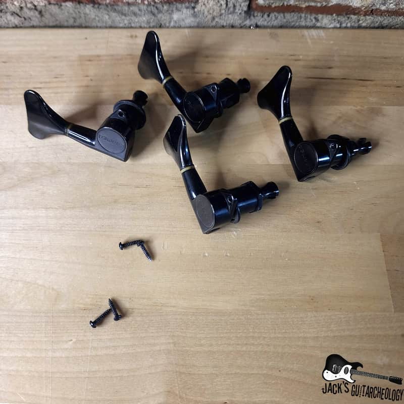 Kramer Bass Tuners - 3 Working 1 Slipping (1980s Black) image 1
