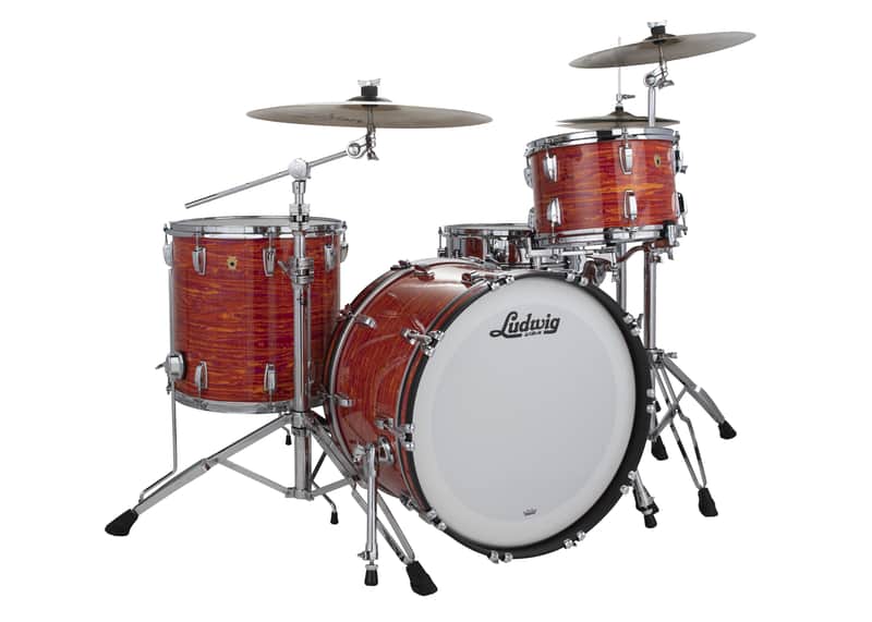 Ludwig *Pre-Order* Legacy Mahogany MOD Kit Mod Orange 18x22_8x10_9x12_16x16 Custom Drums Shell Pack | Made in the USA | Special Order | Authorized Dealer image 1