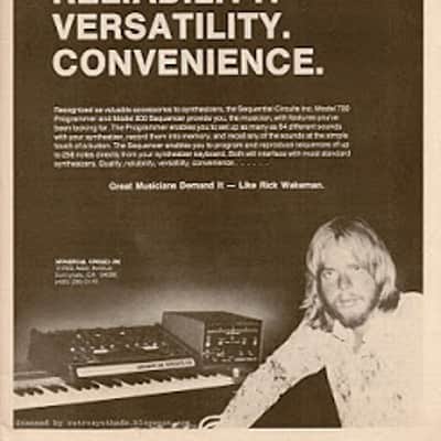 Sequential Circuits Model 700 Programmer Drum Machine owned and used by Rick Wakeman of YES 1979 Bla image 2