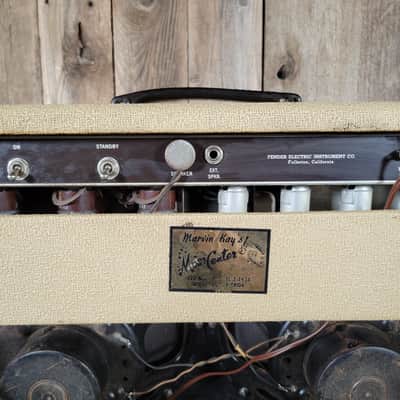 Fender Twin 6GB 1961 - Rough Blonde Tolex Original, serviced, with original cover image 14