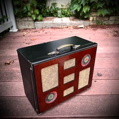 Rotary Connection 1x8” mini/portable/desktop loaded guitar speaker cab! Closed back. Vintage Rola speaker. Unique MCM look. 4 ohms / 25 watts. 2026. Wood/Black image 8