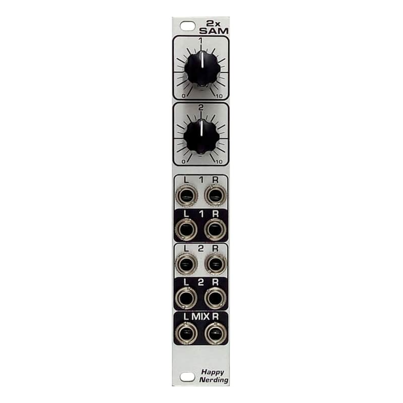 Happy Nerding 2xSAM Eurorack Dual Attenuator/Mixer Module (Silver) image 1