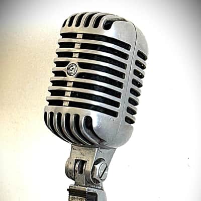 Vintage 1960's Shure 55SW Dynamic Microphone, w/cable & stand, working, Hear it~ image 1