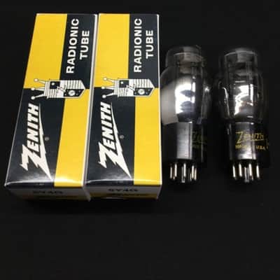 Matched Pair ZENITH (Sylvania) 5Y4G Rectifier RADIO Vacuum TUBES Tested S.8583 image 2
