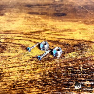 Teisco/ Matsumoku Strap Buttons (1960s - Silver) image 1