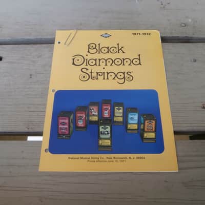 Vintage 1971-1972 Black Diamond Strings Catalog/Price List! Rare, Original Case Candy, Paperwork! image 1