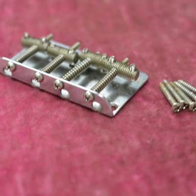 Vintage Pre-CBS Fender Bass Bridge Plate - Precision Jazz - Saddles, 1950's 1960's,  100% original Pre-CBS part! image 2