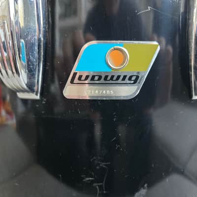 Ludwig 14 inch tom drum classic 1980s - Black Cortex image 2