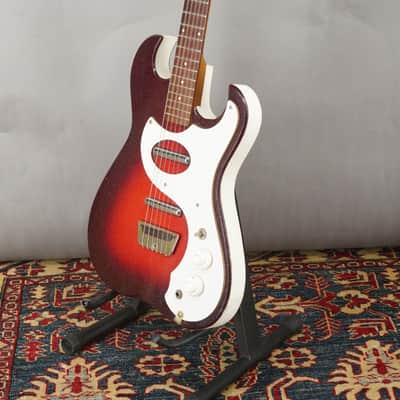 Silvertone 1457 guitar w case amp1960s - Red Sparkle image 7
