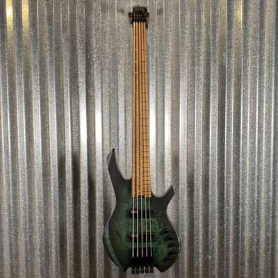 Cort Artisan Series Space Headless 5 String Bass Star Dust Green SPACE5SDG & Bag #0584 image 2