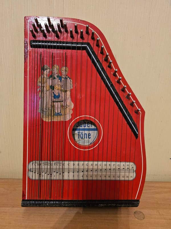 Jubel Tone Zither folk musical instrument 27 strings Musima Germany Vintage image 1