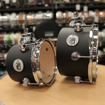 Pre-Owned DW Design Series Concert Tom Set 5x6" & 5x8" (Black Satin Lacquer) image 3
